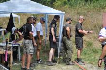 Train - shooters in the row